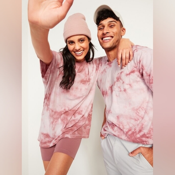 ⭐️40% Off⭐️ Old Navy Vintage Tie-Dye Pocket Gender-Neutral T-Shirt In Adobe - Picture 1 of 10